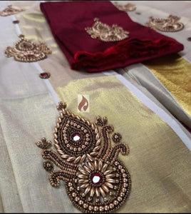white christmas dresses Magenta Aari Handworked Anarkali – Ivalinmabia main image 1
