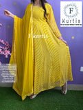 F kurtis Premium collection Yellow Kurti with Dupatta -FOFYKW001