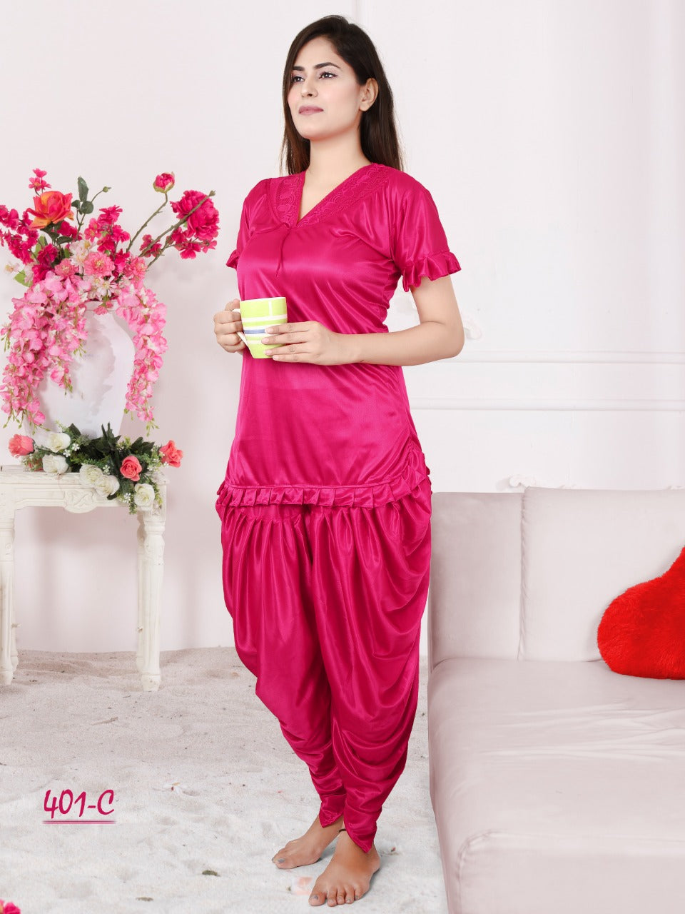 Satin Plain Ladies Casual Dhoti Style Night Dress, XL,XXL at Rs 175/piece  in Ahmedabad