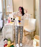 TRENDY , Beautiful Cartoon Printed Full Sleeves 2 Piece Night Suits for Women -IQNDK001T