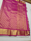 NEW  MAGENTA MANGO DESIGN  BRIDAL  KANJIPURAM /KANJIVARAM PURE SILK HANDLOOM SAREE FOR WOMEN -PDSKSSW002M