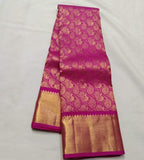 NEW  MAGENTA MANGO DESIGN  BRIDAL  KANJIPURAM /KANJIVARAM PURE SILK HANDLOOM SAREE FOR WOMEN -PDSKSSW002M