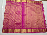 NEW  MAGENTA MANGO DESIGN  BRIDAL  KANJIPURAM /KANJIVARAM PURE SILK HANDLOOM SAREE FOR WOMEN -PDSKSSW002M