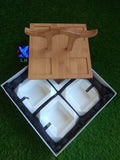 STYLISH 4 BOWL SET WITH BAMBOO TRAY , PARTY PLATTER-ASTPP001