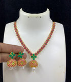 PRIYAMANI, GOLD FINISH AMERICAN DIAMOND STONES NECKLACE SET FOR WOMEN -SASAS001P