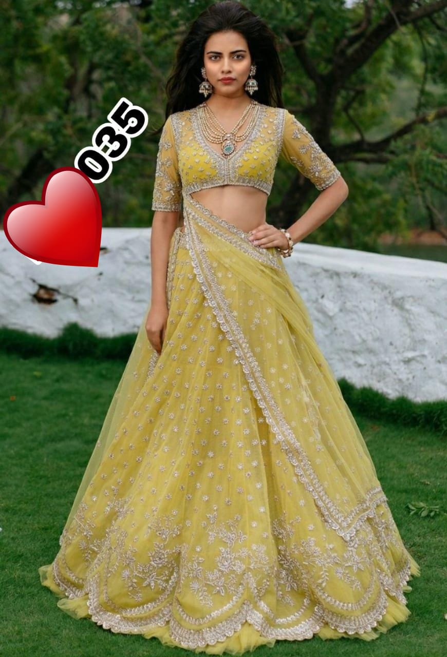 Yellow Lehenga With Jewellery Lehenga Designs Jewellery Set For