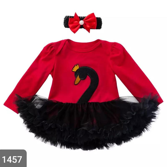 RED BEAUTIFUL DRESS FRO LITTLE GIRLS WITH A MATCHING BOW -SARAGD001R
