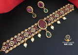 MANOMAYI, PEARL AND RUBY CHOKER NECKLACE SET FOR WOMEN-ARTNSM001