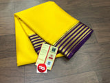 EXCLUSIVE PURE MYSORE SILK CREPE SAREE WITH CONTRAST PALLU AND BLOUSE-PDSMSS001PY