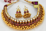 PREMIUM QUALITY AHMEDABADI KUNDAN NECKLACE SET FOR WOMEN -MOAKNS001
