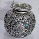 RADHA MADHAVAM  ,ANTIQUE FINISH GERMAN SILVER KALASH OR KALASHA-SGTKP001RM