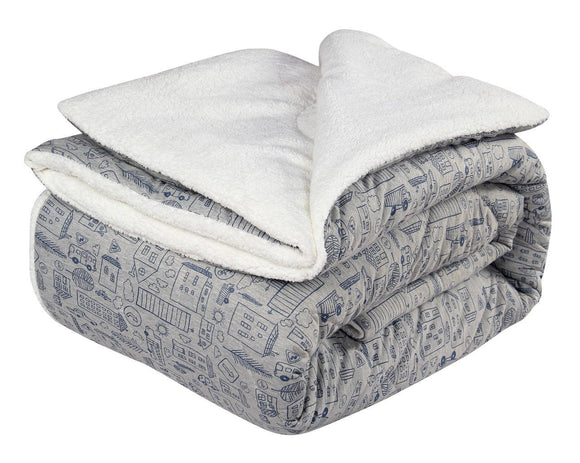 Copy of ULTRA WARM DOUBLE BED  QUILT WITH SHERPA ON BACK SIDE-AMPQ001GP