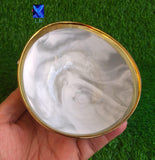 PORCELAIN WHITE PEARL SHELL BOWL SET OF 4-SKDPSIS001