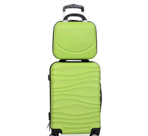 Green Stylish Kids  Trolley Bag with Vanity Bag-SANKB001G