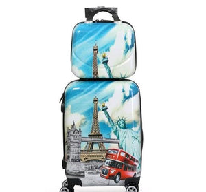 Designer Stylish Kids  Trolley Bag with Vanity Bag-SANKB001D
