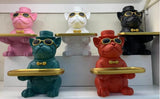 Sitting  Bulldog Tabletop Storage Tray /Party  Platter-PHPP001BDS