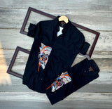 DESIGNER BLACK COTTON SHIRT FOR MEN -FBDBS001