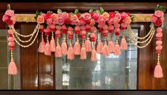 BEAUTIFUL ROSE FLOWER BANDNWAR FOR  DOOR DECORATION-SKDDD001
