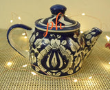 Blue and White  color Hand painted Ceramic Kettle Set-SKDKS001BW