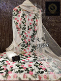 Valentine special Pure Georgette Rose Print Salwar Top with sequins  & Gota Work-GANUVS001