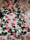 Valentine special Pure Georgette Rose Print Salwar Top with sequins  & Gota Work-GANUVS001