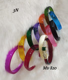 MOHINI,  Gold Plated Bangle with Changeable 12 Colors Bangles-LRCB001M