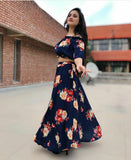 STYLISH FLORAL SKIRT AND TOP FOR GIRLS-SHOSST001