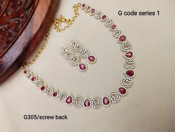 PRYAGA , GOLDEN  STONES NECKLACE SET FOR WOMEN -LRNSW001PG