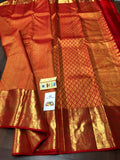 RED BRIDAL SILK SAREE  1 GRAM GOLDEN ZARI WEAVES-PDSRSS001