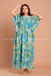 V5 COUTURE NEW SUMMER LAUNCH PRINTED COTTON KAFTAN FOR WOMEN -KFVG5001TB