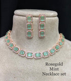 MYTRAYEE, ROSE GOLD FINISH NECKLACE SET FOR WOMEN -MOEMNS001