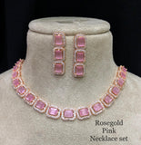 MYTRAYEE, ROSE GOLD FINISH NECKLACE SET FOR WOMEN -MOEMNS001