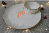 Elegant Stoneware Matte Finish Dinner Set (14 Pcs)-SKDDS001W