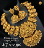 MYNAVATHY,MATTE FINISH BRIDAL TEMPLE NECKLACE SET FOR WOMEN -SAYDNSM001