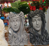 Set of 2,Lady Roman Face Planters for Garden Decor-PPAD001