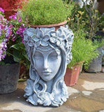 Elegant Roman Lady With Flower Veil  Face Planters for Garden Decor-PPAD001S
