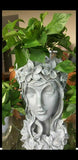 Elegant Roman Lady With Flower Veil  Face Planters for Garden Decor-PPAD001S