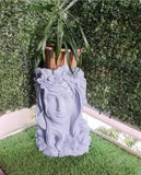 Elegant Roman Lady With Flower Veil  Face Planters for Garden Decor-PPAD001S