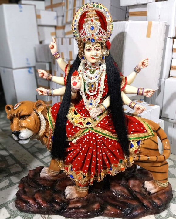 Durga Mata/Sherowali Maa Durga  Devi Ma Jagdamba Ma Sculpture Big Size  Idol Murti  of  Height-147 cm-GANUDM001BS