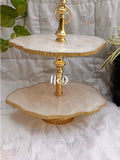 Excellent finish Two  Tier Resin Cake Stand - SKDCS001