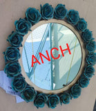 BLUE  ROSES  WALL DECOR WITH MIRROR -PANIWD001BR