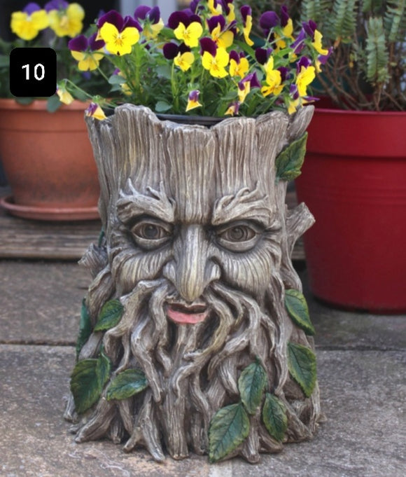 RESIN FACE PLANTER 18 INCHES-GANNFP001