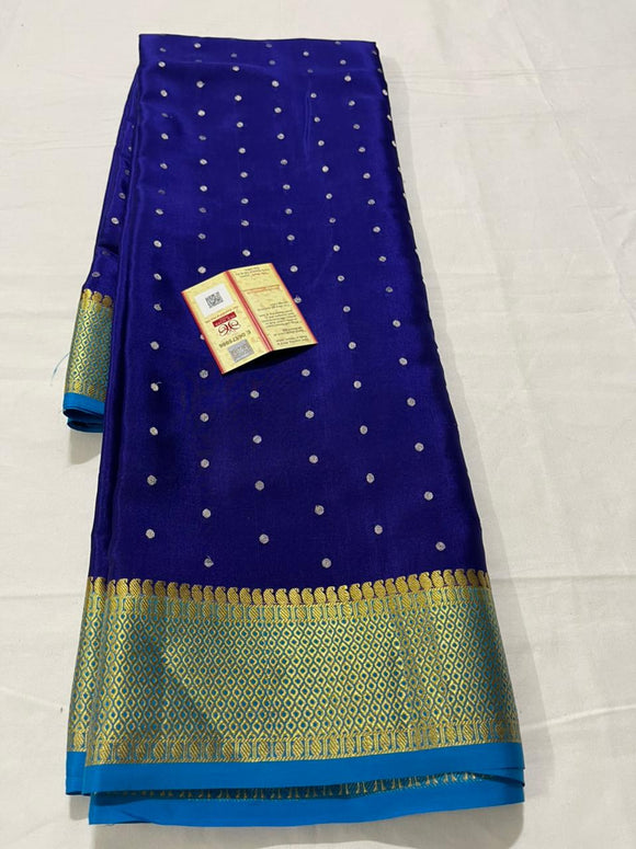 Authentic Pure Mysore Silk Saree For Women-MOEMSS001B