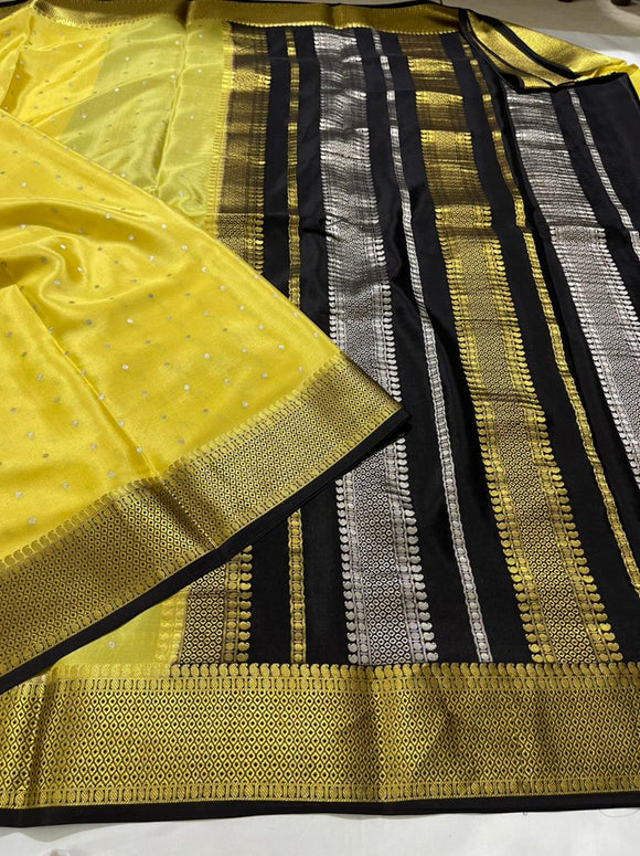 Authentic Pure Mysore Silk Saree For Women-MOEMSS001LB