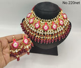 RITIKA, TRADITIONAL MEENAKARI KUNDAN NECKLACE SET FOR WOMEN -RITZMNS001