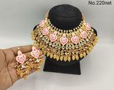 RITIKA, TRADITIONAL MEENAKARI KUNDAN NECKLACE SET FOR WOMEN -RITZMNS001