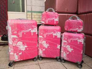 PINK ART DESIGNER POLO CLASS PCS SET OF TROLLEY BAGS -SJRTB5001PA