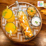 LOVELY GLASS BOTTLE SERVING SET WITH CORK TRAY PARTY PLATTER-SKDPPC001