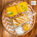 LOVELY GLASS BOTTLE SERVING SET WITH CORK TRAY PARTY PLATTER-SKDPPC001