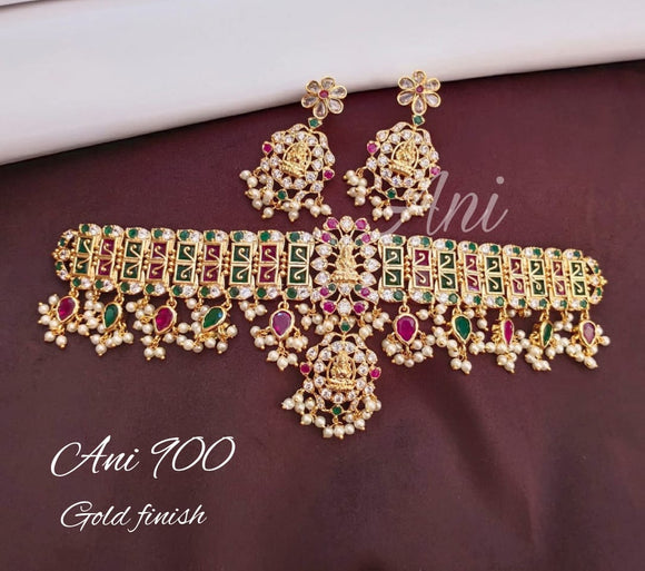 ELEGANT CHOKER NECKLACE WITH PEARLS FOR WOMEN-CRAZNSW001